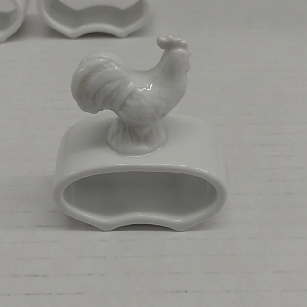 Animal Napkin Holders Rings Pig Cow Sheep Chicken Rooster 4